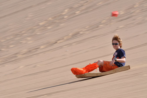 Sand Sledding